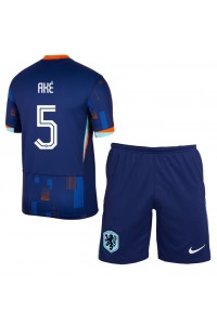 Fotbalové Dres Nizozemí Nathan Ake #5 Dětské Venkovní Oblečení ME 2024 Krátký Rukáv (+ trenýrky)